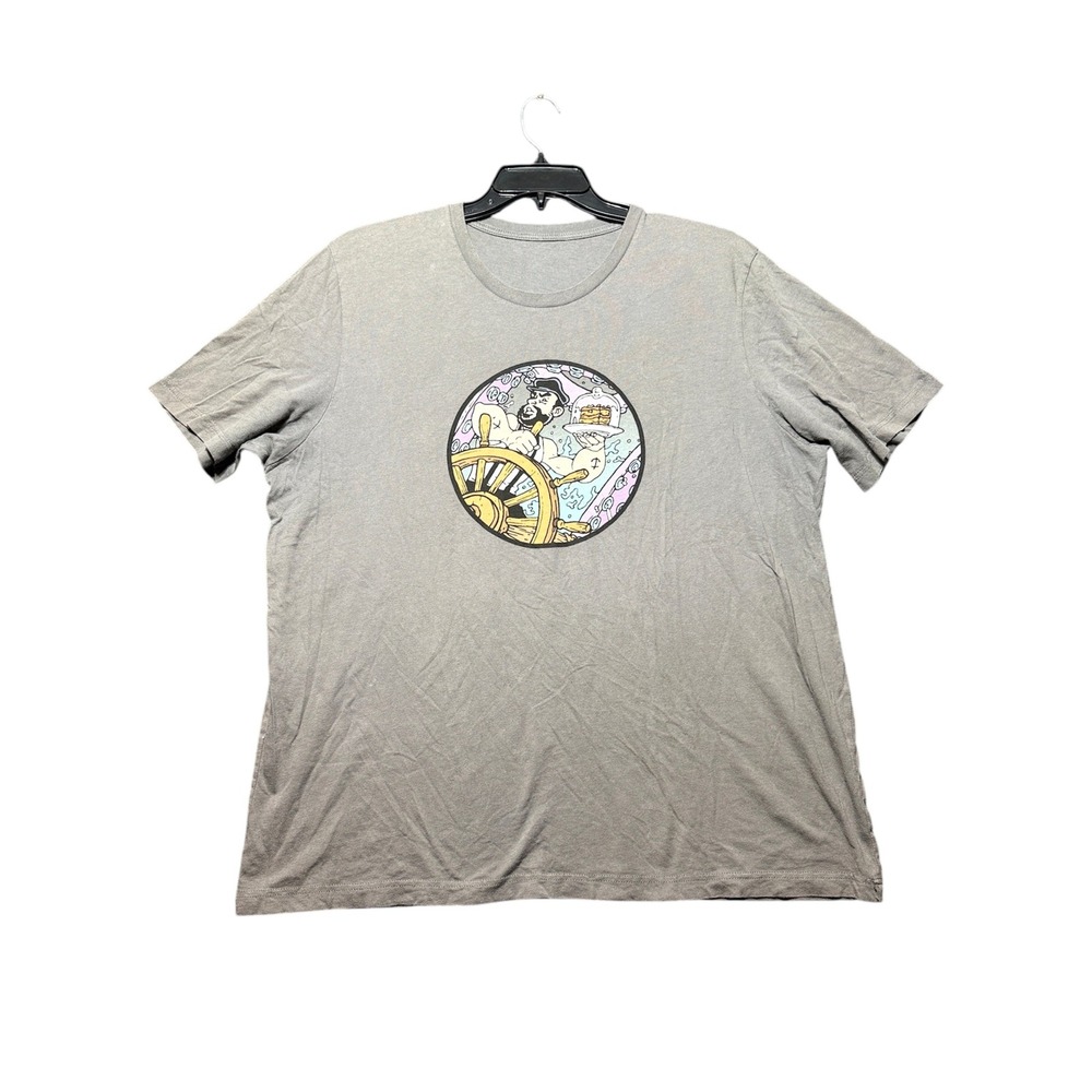 Strangeways Brewing Tiramisu Brew T-Shirt Mens 2XL Grey Graphic Pick-Me-Up